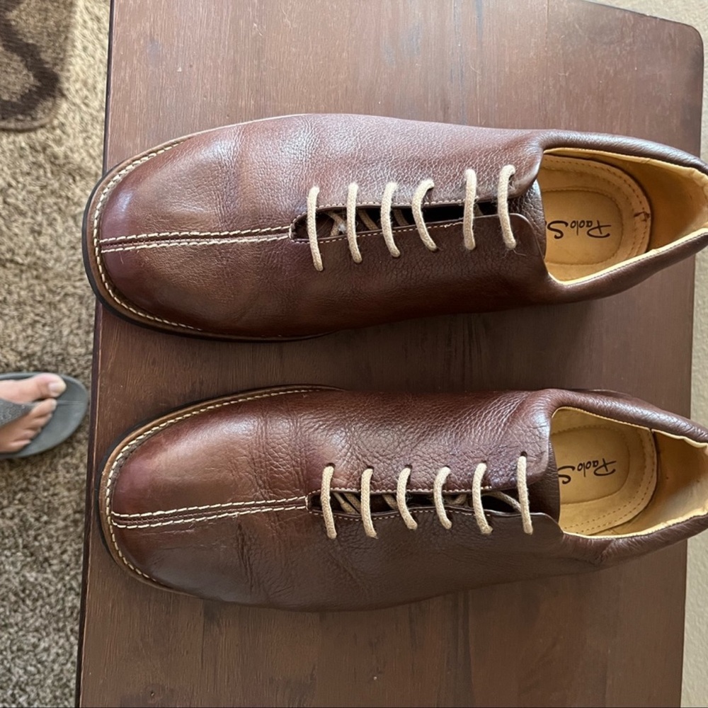Paola Sesto Brown Leather Oxford Shoes Sz 8.5M - Picture 2 of 8